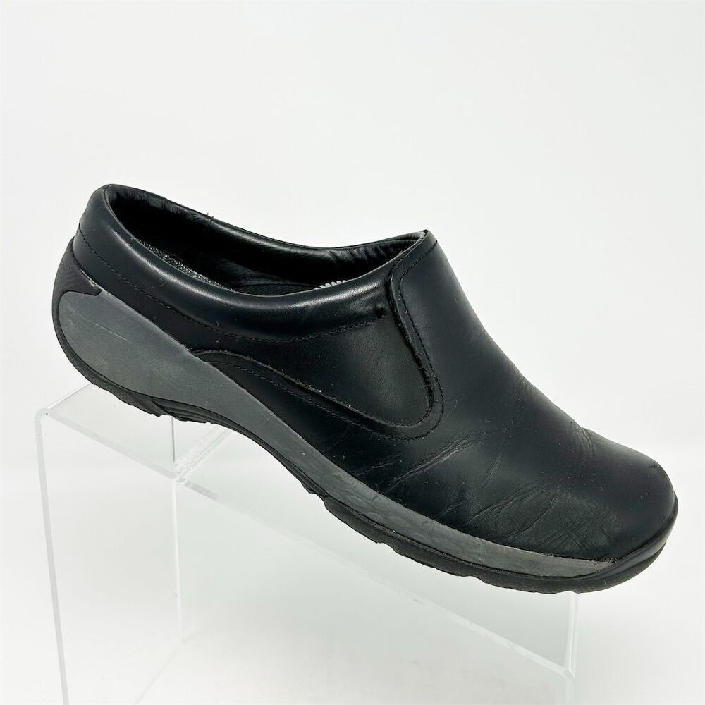 Merrell Women's Encore Q2 Slide Black Leather Casual Comfort Shoes Size 8.5